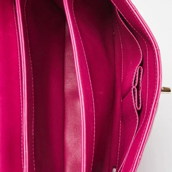 Chanel Fuchsia Quilted Lambskin Leather Small Trendy Bag - Picture 11 of 12